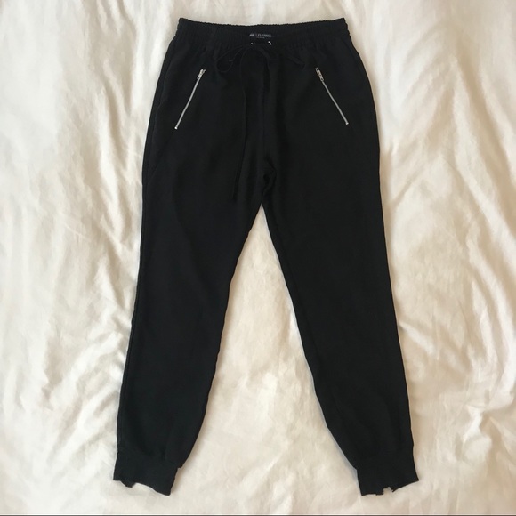 Pants - Black Jogger Work Pants With Zippers Pants - Black Jogger Work Pants With Zippers
